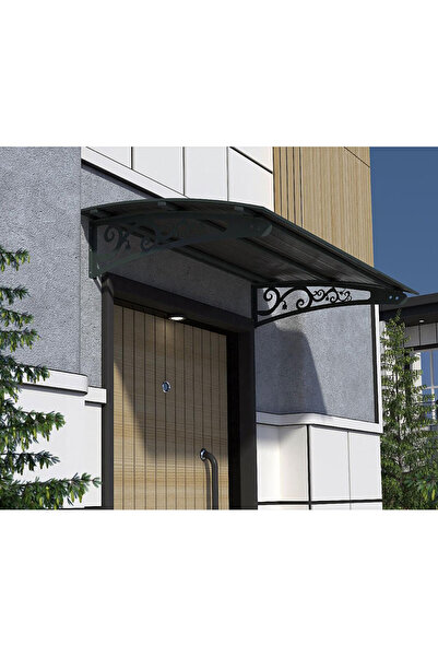 SUNDURMAGROSS Metal Taşıyıcılı Kapı Üstü Pratik Sundurma Antrasit - Siyah Lev...