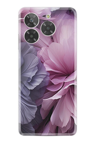 General Mobile Era 50 Kılıf HD Resim Baskılı Çiçek Mor StKd -028
