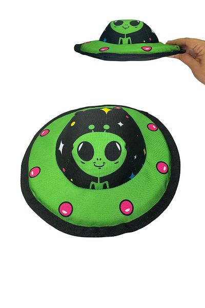 Havhav Alien Dude Dog Toys Set with Food Storage, Vikvik Sound Alien and Ufo Plush Dog Toys