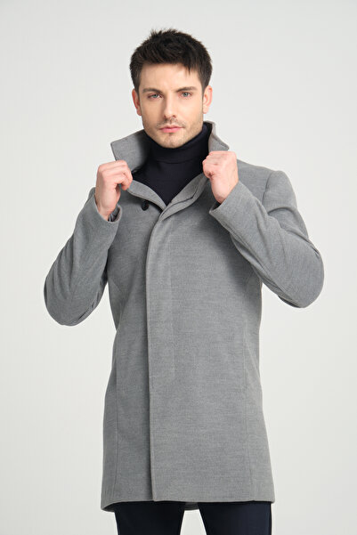 Frappoli Men's Stamp Coat - Shawl Collar, Buttoned, Regular Fit