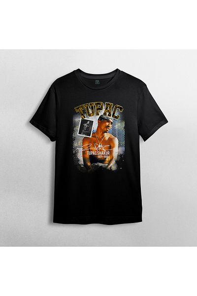 Pixxa TUPAC 2PAC - T-Shirt 100% Cotton Crew Neck Μοντέλο 12