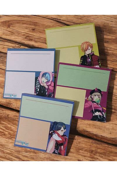 nihonwosekai 4Pcs Hatsune Miku Colorful Pjsekai Project Sekai Anime Memopad 8X8Cm 48Sheets