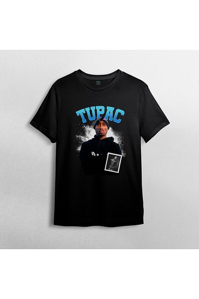 Pixxa TUPAC 2PAC Crew Neck 100% βαμβακερό T-Shirt - Μοντέλο 10
