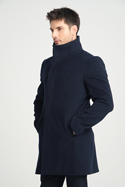 Frappoli Férfi bélyegzőkabát - kendőgallér, gombos, normál szabású