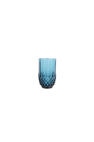 Lucky Art Pure Blue 6-Piece Glass Mesrubat Goblet Set