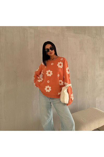 SHUGAA Pulover tricotat cu model DAISY FATA FEMEI