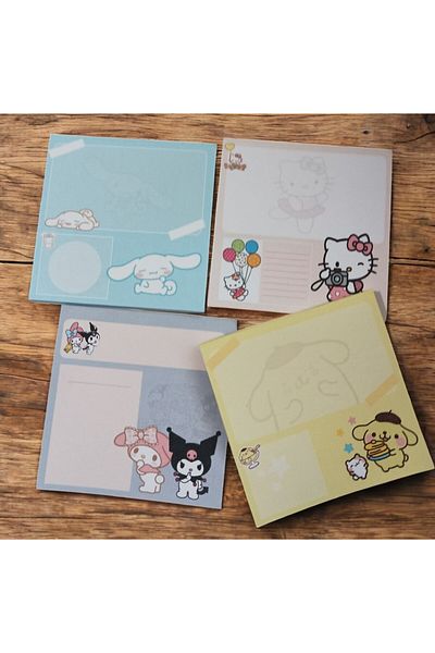 nihonwosekai Sanrio Kuromi My Melody Cinnamoroll Hello Kitty Purin Anime Memopad 8x8 cm 48 σελίδες