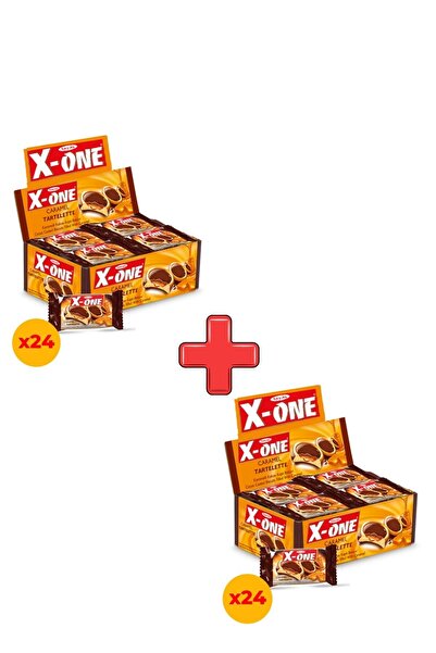 TAYAŞ X-One Tartelette Karamelli Kakao Kaplı Bisküvi 20 Gr X 24 Adet Kutulu 2'li Paket