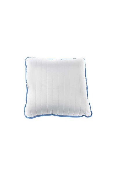 Homelux Perna matlasata 70x70 cm, material husa microfibra, umplutura poliester, culoare alb cu bentita