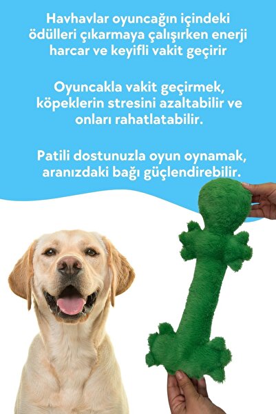 Havhav Özel Tasarım Köpek Oyuncağı Peluş Uzaylı Mama Saklamalı Ve Vikvik Sesli Köpek Aktivite Oyuncağı