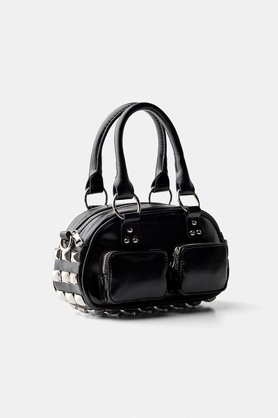 Bershka Studded mini bowling bag