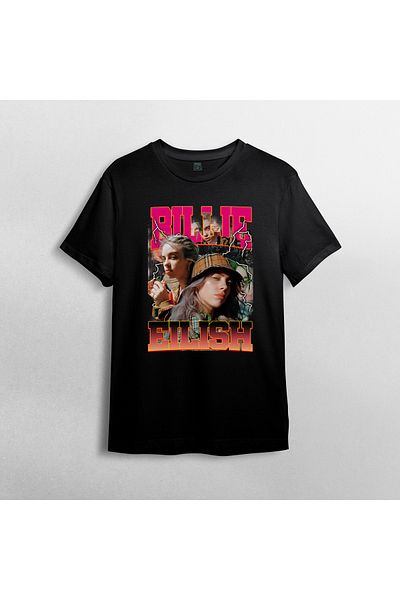Pixxa Μπλουζάκι Billie Eilish Crew Neck 100% βαμβακερό - Μοντέλο 4