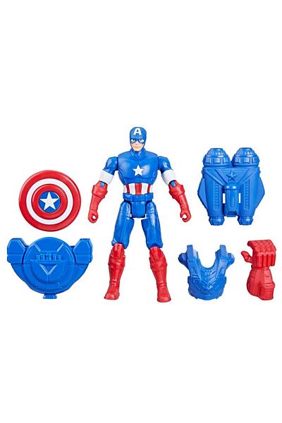 Marvel Epic Hero Series | Battle Gear Captain America 4-Inch Action Figure for Kids 4+
