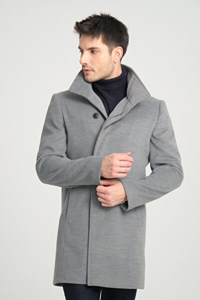 Frappoli Men's Stamp Coat - Shawl Collar, Buttoned, Regular Fit