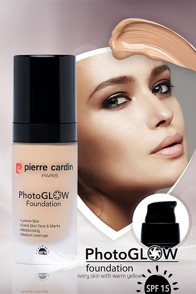 Pierre Cardin Photoglow Brightening Foundation Ivory Skin With Warm Yellow