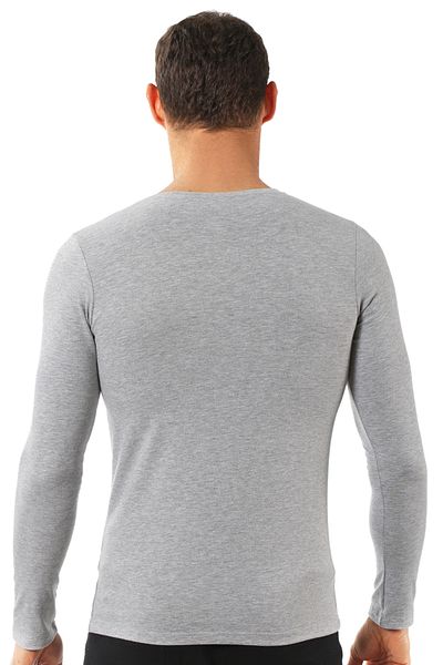 ÖZKAN underwear Özkan 0266 Men's Combed Lycra Cotton Round Neck Long Sleeve T-Shirt Undershirt