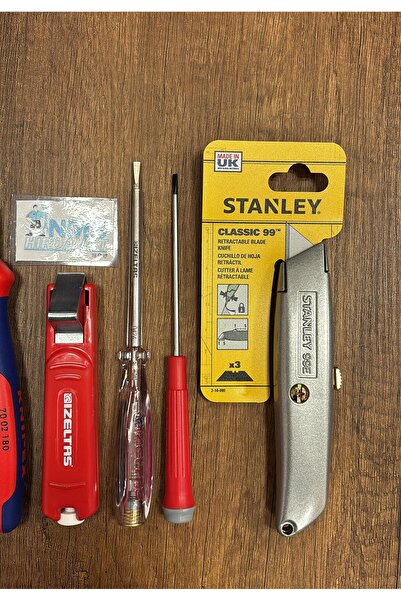 Knipex 6 Parça Tam Profesyonel Usta Seti. 200 Mm Pense, 180 Mm Yan Keski, İzeltaş Set NMS HIRDAVAT