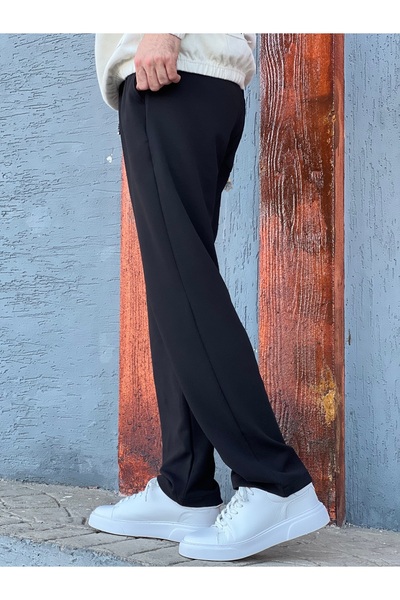 ElitWear Yeni Sezon Rahat Kalıp Esnek Kumaş Beli Lastikli Baggy Jogger Pantolon