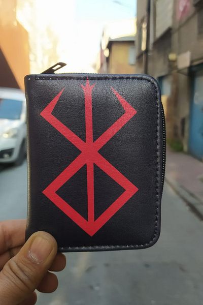 Köstebek Black Anime Berserk Logo Short Wallet