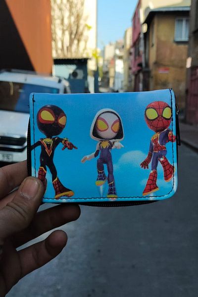 Köstebek Spidey Amazing Friends Miles & Gwen & Spider محفظة قصيرة