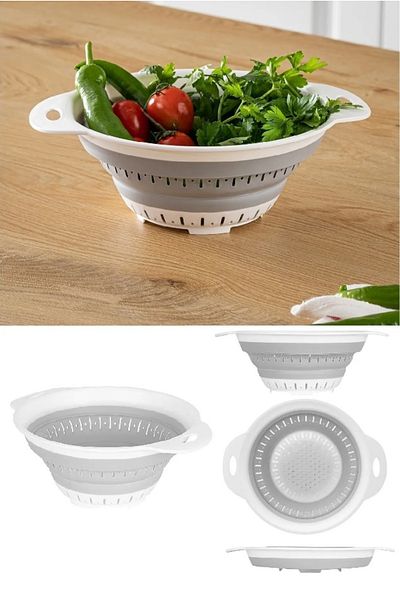 DEPOKON Folding Strainer, Multi-Purpose Strainer, Accordion Strainer, Round Practical Strainer