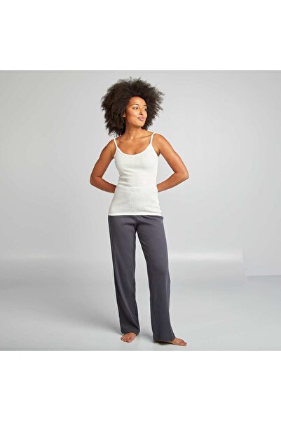 KIABI Ribbed wide-leg pyjama bottoms BLUE