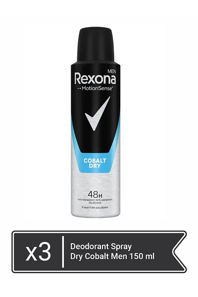 Rexona Deodorant Spray Dry Cobalt Men 150 ml  x 3 pieces