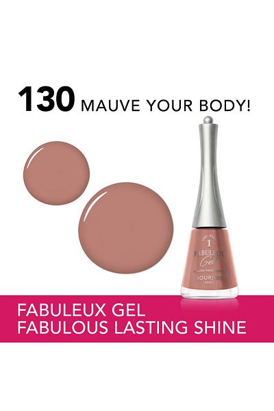 Bourjois Fabuleux Gel Nail Polish - 130 - Mauve your Body, 9ml