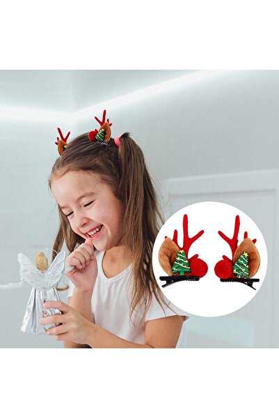 Miniko Butik Yılbaşı Noel 1 Çift Klipsli Saç Tokası