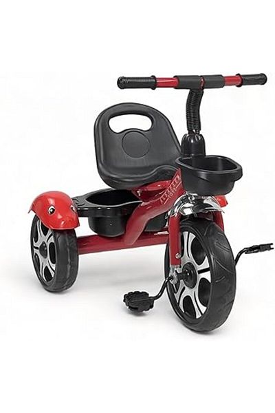 ALBADER Baby Tricycle for Kids, Toddler Tricycle with Back and Rear Stroge, EVA Covered Wheels
