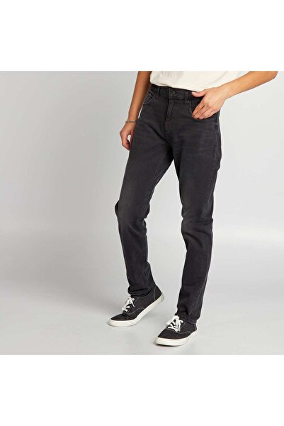 KIABI Slim-fit 5-pocket denim trousers BLUE