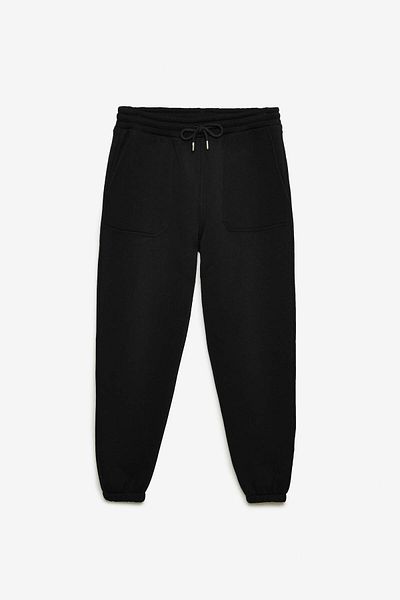 GRIMELANGE Spodnie dresowe Mergim Men's Looseed Fit 3 Thread Raster Black