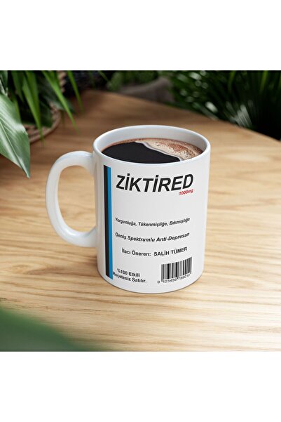 sıradışıhediyem كوب أدوية Ziktired باللون الأزرق - كوب قهوة هدية مضحكة للممرض...