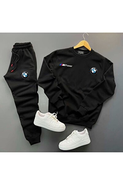 Genel Markalar The orginals Bmw M Power Baskılı Yarım Fermuarlı Sweatshirt-Eş...