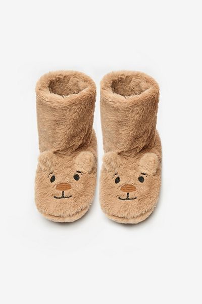 Penti Beige Heimstiefel „Happy Bear“.