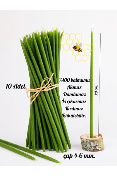 FRİG LAVANTA TASARIM HEDİYELİK Balmumu İnce Ritüel Mum 10 Adet - Dilek Tören ...