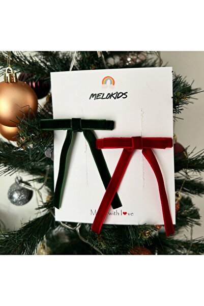 MeloKids KADİFE YILBAŞI TOKASI KLİPSLİ1 ADET
