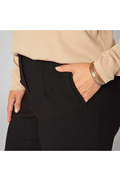 KIABI High-waisted cigarette trousers black