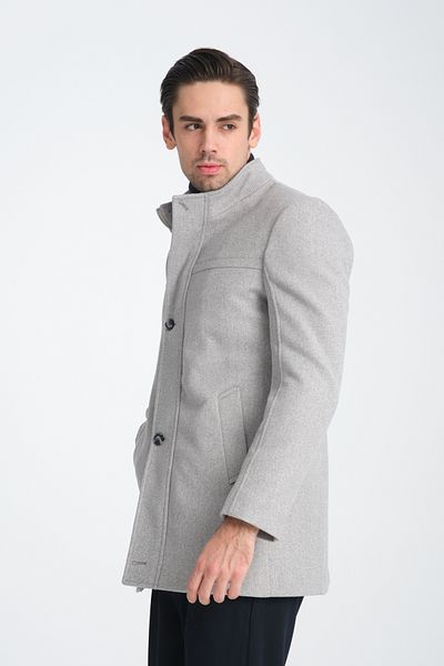 Frappoli Ανδρικό παλτό Cashmere - Όρθιος γιακάς, Φερμουάρ, Κανονική εφαρμογή