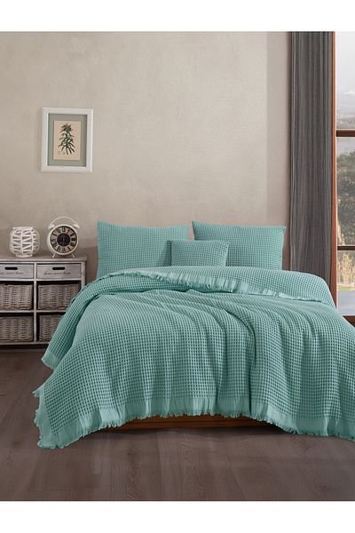 luxtex Double 100% Cotton Waffle Pique, Multi-Purpose Bedspread