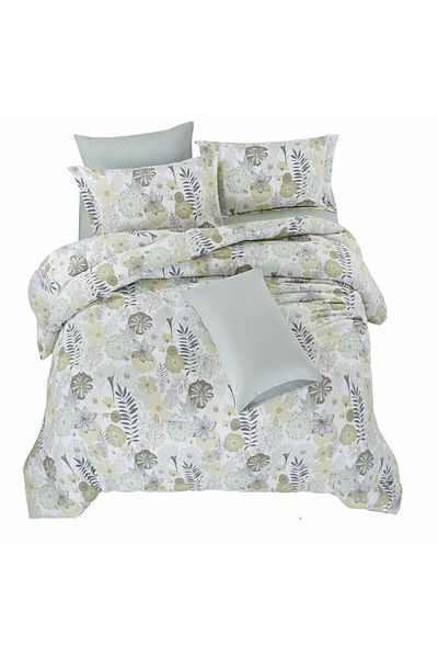 Donetella 4 -Pieces Printed Sheet Set - Fits 200x200 Cm Super King Size 3 Pcs - 35 Cm Deep Pocket