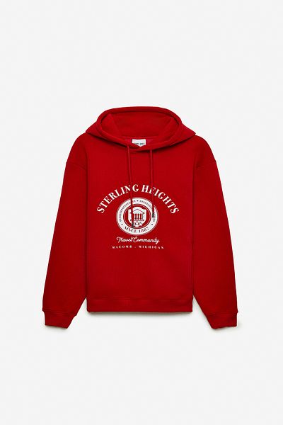 GRIMELANGE BLERIM Herren-Sweatshirt aus weichem Fleece in Rot