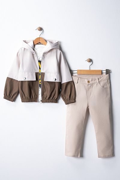 Çelix Kids Băieți Copii Winterland Jachetă cu glugă Pantaloni Hanorac Seturi 3 piese
