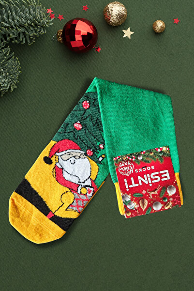 Esinti Men Women Children Santa Claus Themed Gift Long Christmas Stocking Single