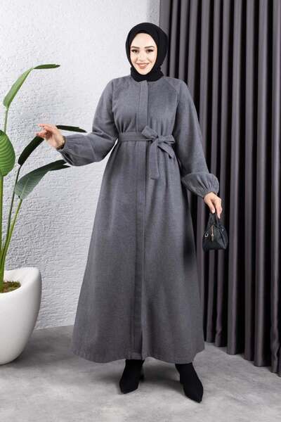 SGS Παλτό ANTHRACITE Stamp - Γούνινο Λεπτομερές