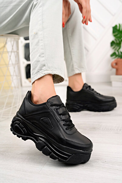 Hvz Pantofi sport negri Pantofi cu talpă înaltă