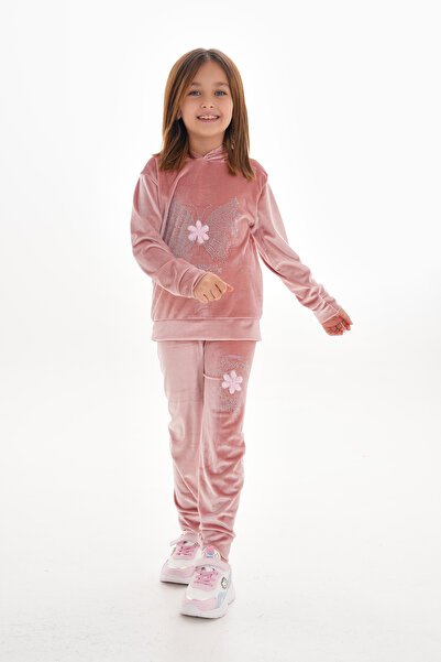 ROBA KIDS Somot Sa kapuljačom Devojčin set - detalj leptir veza, RB-751