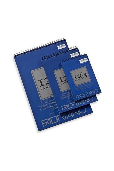 Fabriano 1264 Black Drawing Notebook 200 Grams A4 Size 40 Sheets