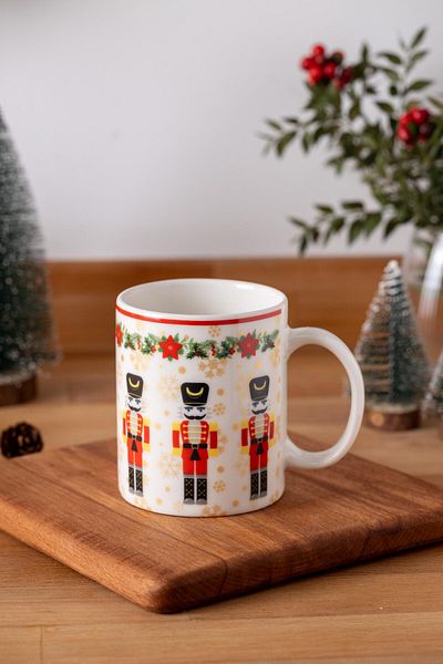FH finehome Porcelain Lead Soldier Christmas Mugu