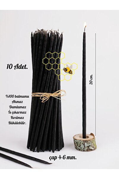 FRİG LAVANTA TASARIM HEDİYELİK Dilek Tören Ritüel Balmumu Mum 10 Adet Slim Ince 20 Cm Boy 4-6 Mm Çap